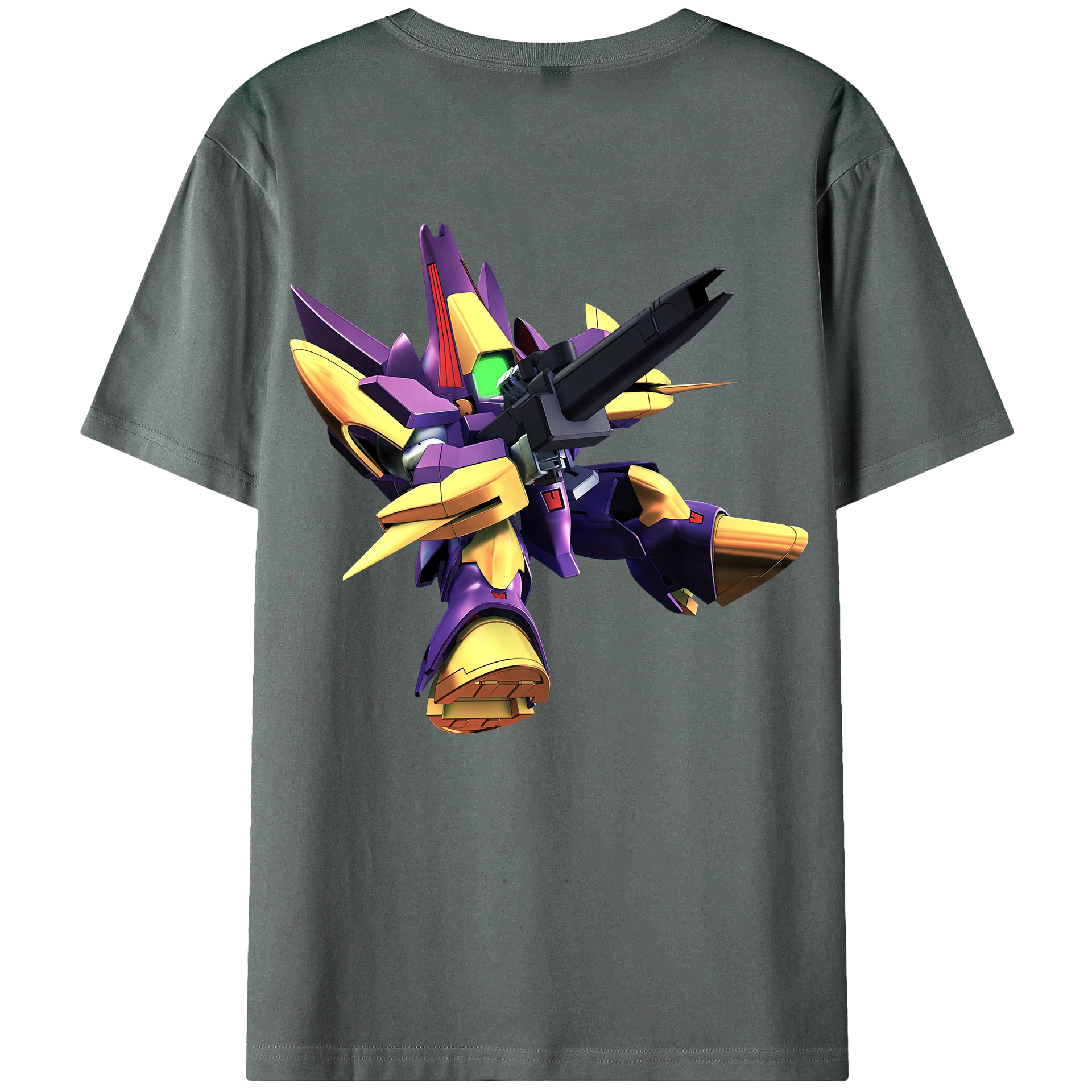 （画像用） 機動戦士ガンダム Mobile Suit Gundam 綿100％ メンズ半袖Tシャツ（バックプリント） 通気性